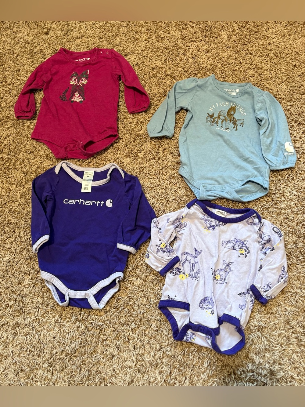 Carhartt Baby Girl Bodysuit Lot size 6 months